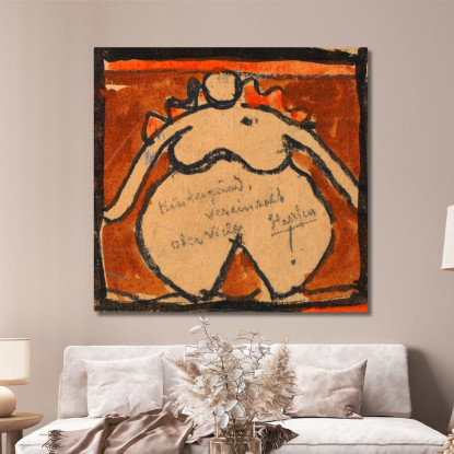 Nudo Femminile Prosperoso Egon Schiele esh210 quadro stampato su tela