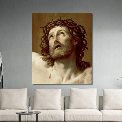 Testa Di Cristo Coronato Di Spine Guido Reni grn14 quadro stampato su tela