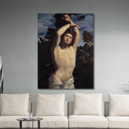 San Sebastiano Guido Reni grn34 quadro stampato su tela
