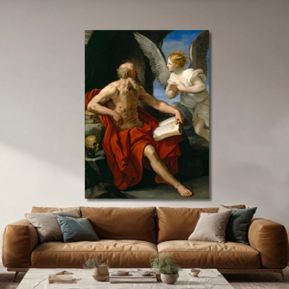 L'Angelo Appare A San Girolamo Guido Reni grn37 quadro stampato su tela