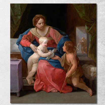 Vergine Con Il Bambino E San Giovanni Battista Guido Reni grn49 quadro stampato su tela