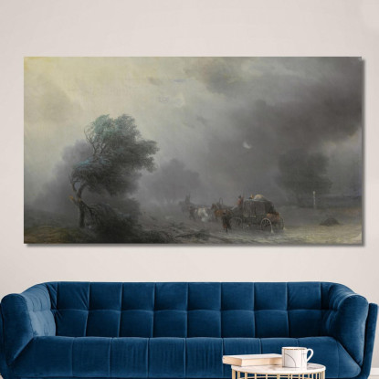 Carrozza In Una Tempesta Ivan Konstantinovich Aivazovsky ika3 quadro stampato su tela