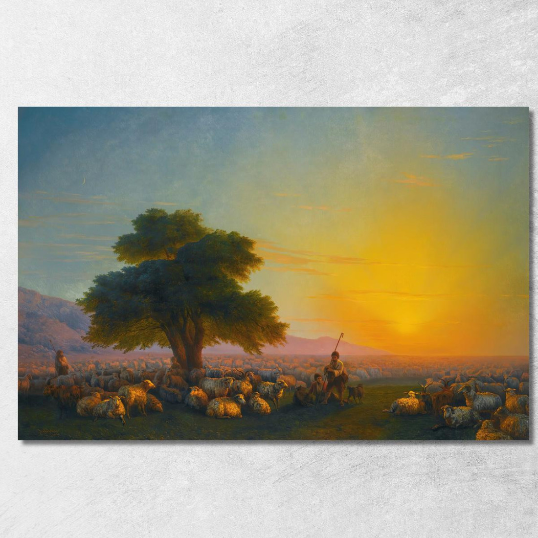 Pastori Con Il Loro Gregge Al Tramonto Ivan Konstantinovich Aivazovsky ika26 quadro stampato su tela Pastori Con Il Loro Gregge Al Tramonto Ivan Konstantinovich Aivazovsky ika26 quadro stampato su tela