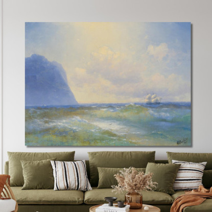 Nave In Mare Ivan Konstantinovich Aivazovsky ika27 quadro stampato su tela