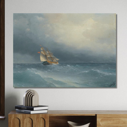 La Tempesta Che Si Dirada Ivan Konstantinovich Aivazovsky ika44 quadro stampato su tela