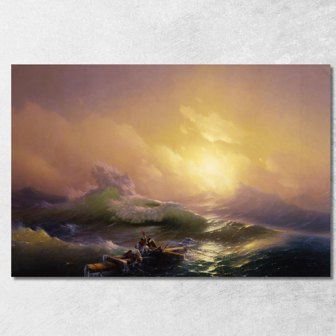 La Nona Onda Ivan Konstantinovich Aivazovsky ika45 quadro stampato su tela