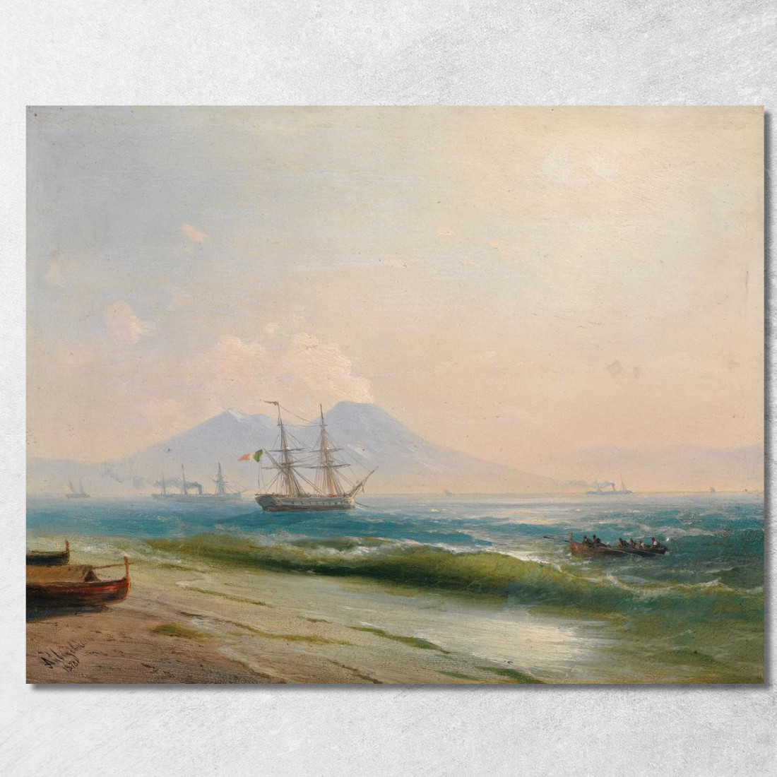 Veduta Del Vesuvio Ivan Konstantinovich Aivazovsky ika55 quadro stampato su tela Veduta Del Vesuvio Ivan Konstantinovich Aivazovsky ika55 quadro stampato su tela