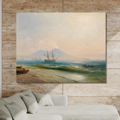 Veduta Del Vesuvio Ivan Konstantinovich Aivazovsky ika55 quadro stampato su tela