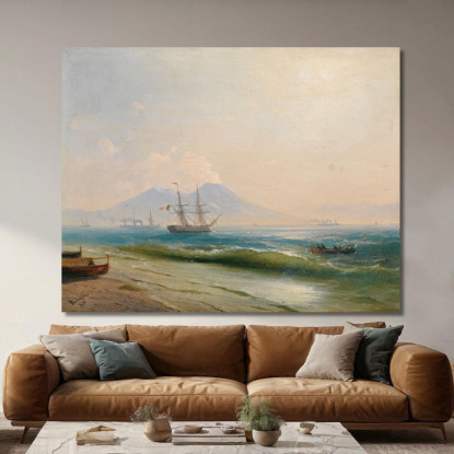 Veduta Del Vesuvio Ivan Konstantinovich Aivazovsky ika55 quadro stampato su tela