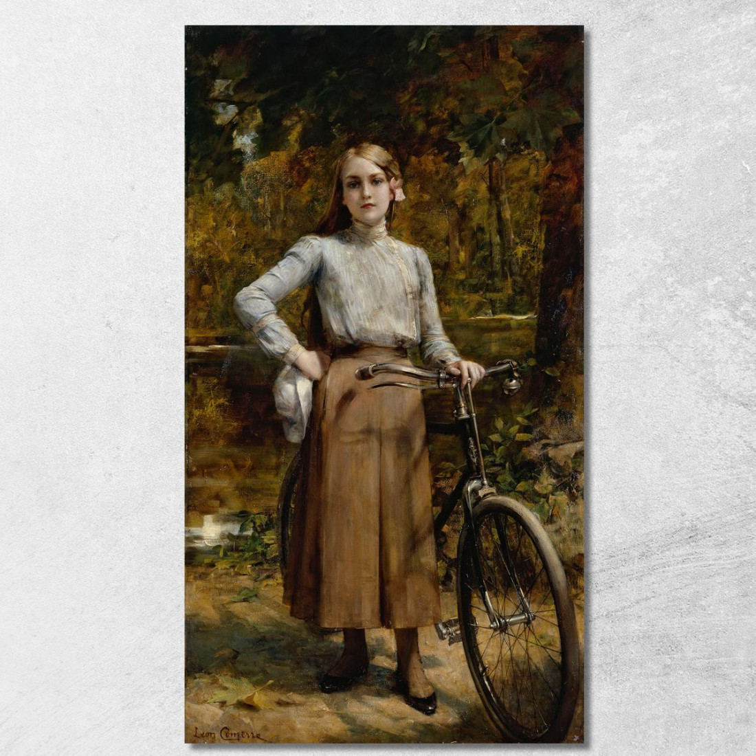 Bicicletta A Le Vésinet Léon François Comerre lfc5 quadro stampato su tela Bicicletta A Le Vésinet Léon François Comerre lfc5 quadro stampato su tela