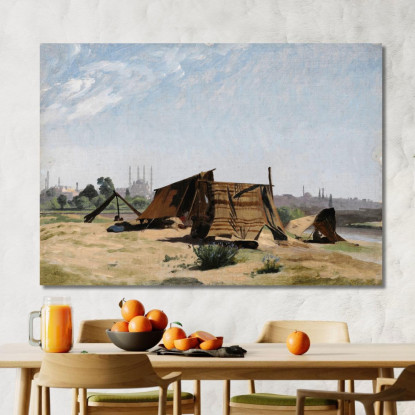 Un Accampamento Davanti A Costantinopoli Jean-Léon Gérôme jlg11 quadro stampato su tela