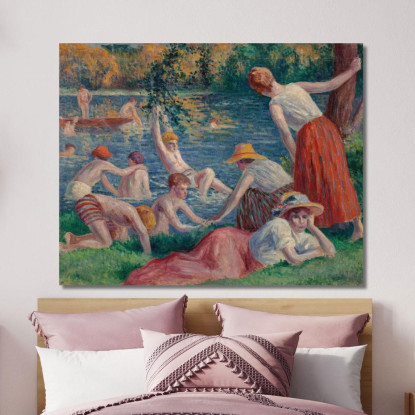 Bagno Nella Cure Maximilien Luce mlc3 quadro stampato su tela