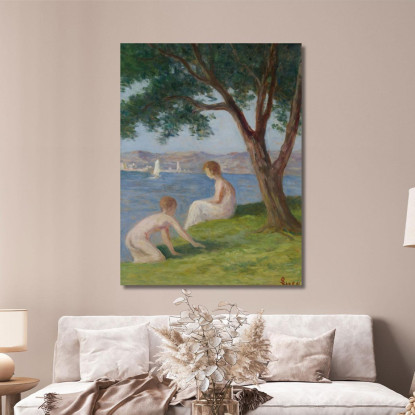 Bagnanti A St. Tropez Maximilien Luce mlc4 quadro stampato su tela