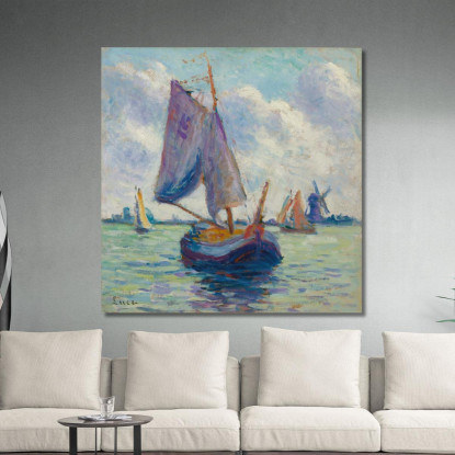 Barche Olandesi Maximilien Luce mlc6 quadro stampato su tela