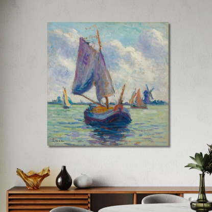 Barche Olandesi Maximilien Luce mlc6 quadro stampato su tela