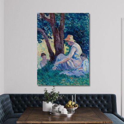 Bessy Un Pomeriggio In Campagna Maximilien Luce mlc8 quadro stampato su tela