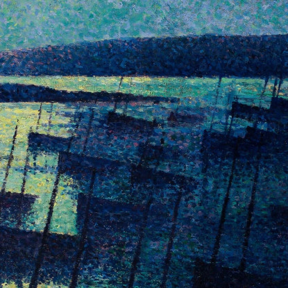 Camaret Chiaro Di Luna E Barche Da Pesca Maximilien Luce mlc14 quadro stampato su tela