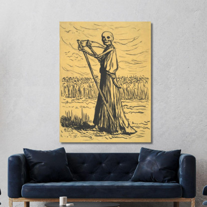 La Morte Come Mietitore Maximilien Luce mlc16 quadro stampato su tela