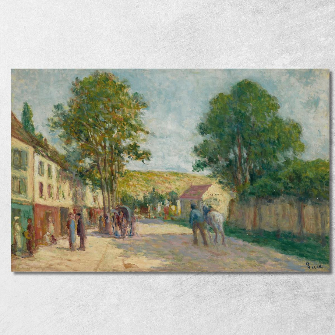 Dintorni Di Parigi Maximilien Luce mlc18 quadro stampato su tela Dintorni Di Parigi Maximilien Luce mlc18 quadro stampato su tela