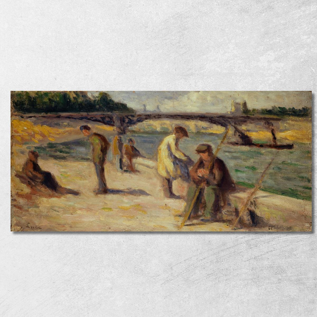 La Riva Del Quai Malaquais Maximilien Luce mlc28 quadro stampato su tela La Riva Del Quai Malaquais Maximilien Luce mlc28 quadro stampato su tela