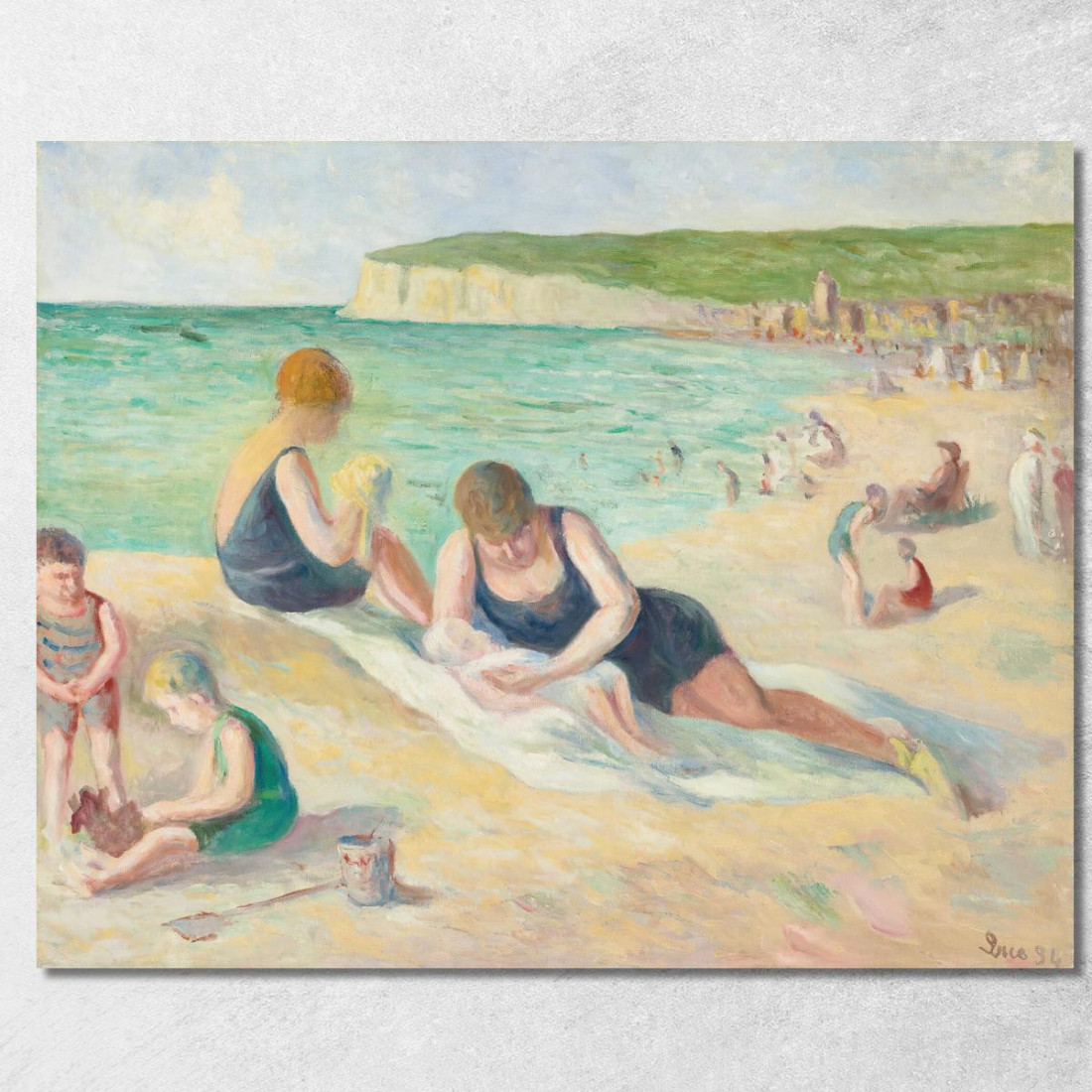 La Spiaggia Di Mers-Les-Bains Maximilien Luce mlc31 quadro stampato su tela La Spiaggia Di Mers-Les-Bains Maximilien Luce mlc31 quadro stampato su tela