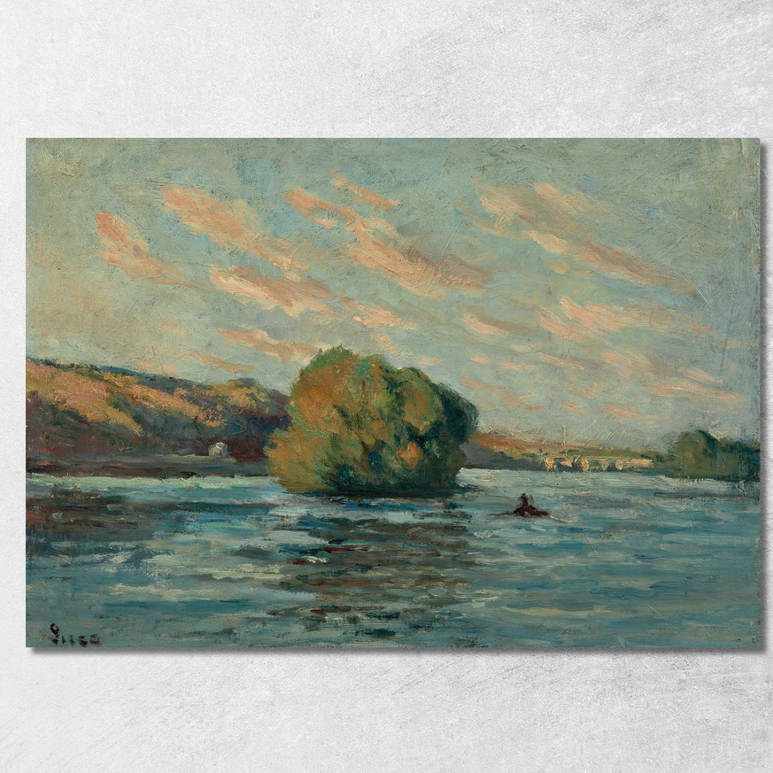 La Senna E L’Isola Di Rolleboise Maximilien Luce mlc33 quadro stampato su tela La Senna E L’Isola Di Rolleboise Maximilien Luce mlc33 quadro stampato su tela