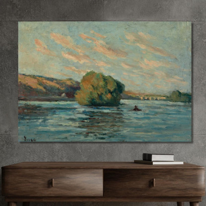 La Senna E L’Isola Di Rolleboise Maximilien Luce mlc33 quadro stampato su tela