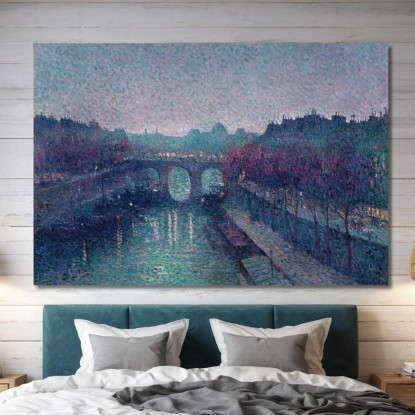 Il Pont-Neuf La Senna Petit Bras Maximilien Luce mlc44 quadro stampato su tela