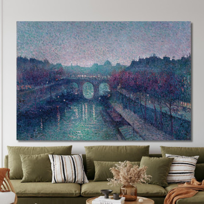 Il Pont-Neuf La Senna Petit Bras Maximilien Luce mlc44 quadro stampato su tela