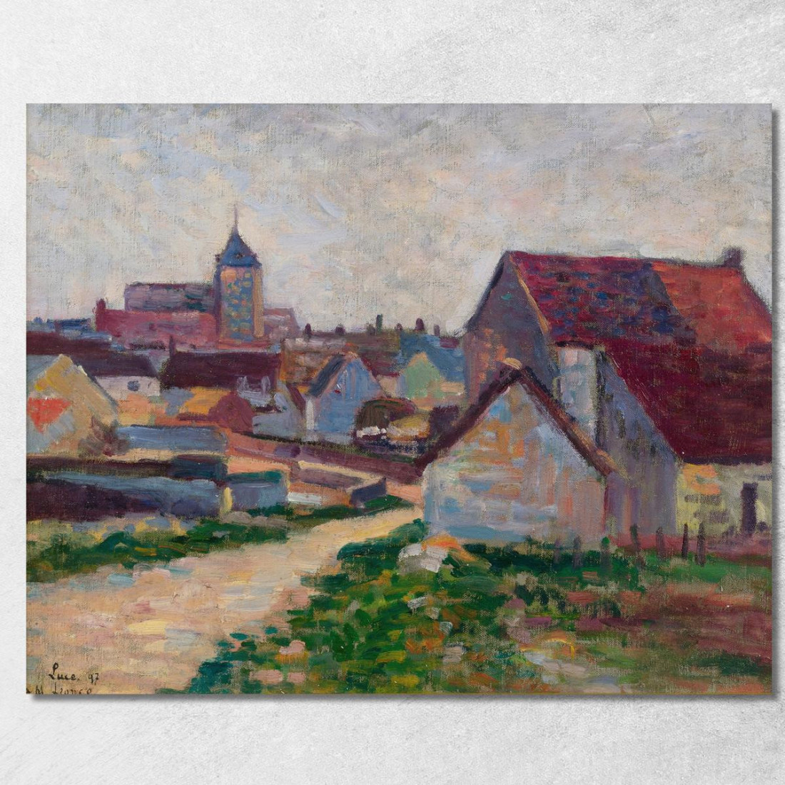 Il Villaggio Di Conche-Sur-Condoires Maximilien Luce mlc55 quadro stampato su tela Il Villaggio Di Conche-Sur-Condoires Maximilien Luce mlc55 quadro stampato su tela