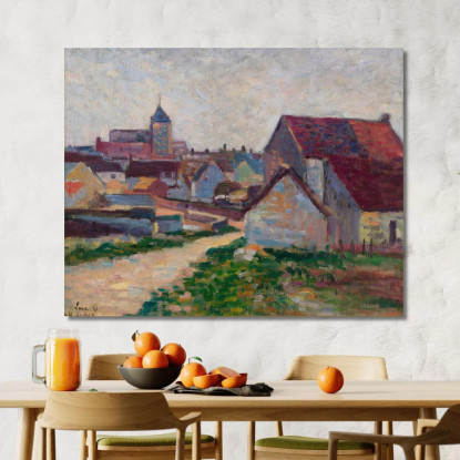 Il Villaggio Di Conche-Sur-Condoires Maximilien Luce mlc55 quadro stampato su tela