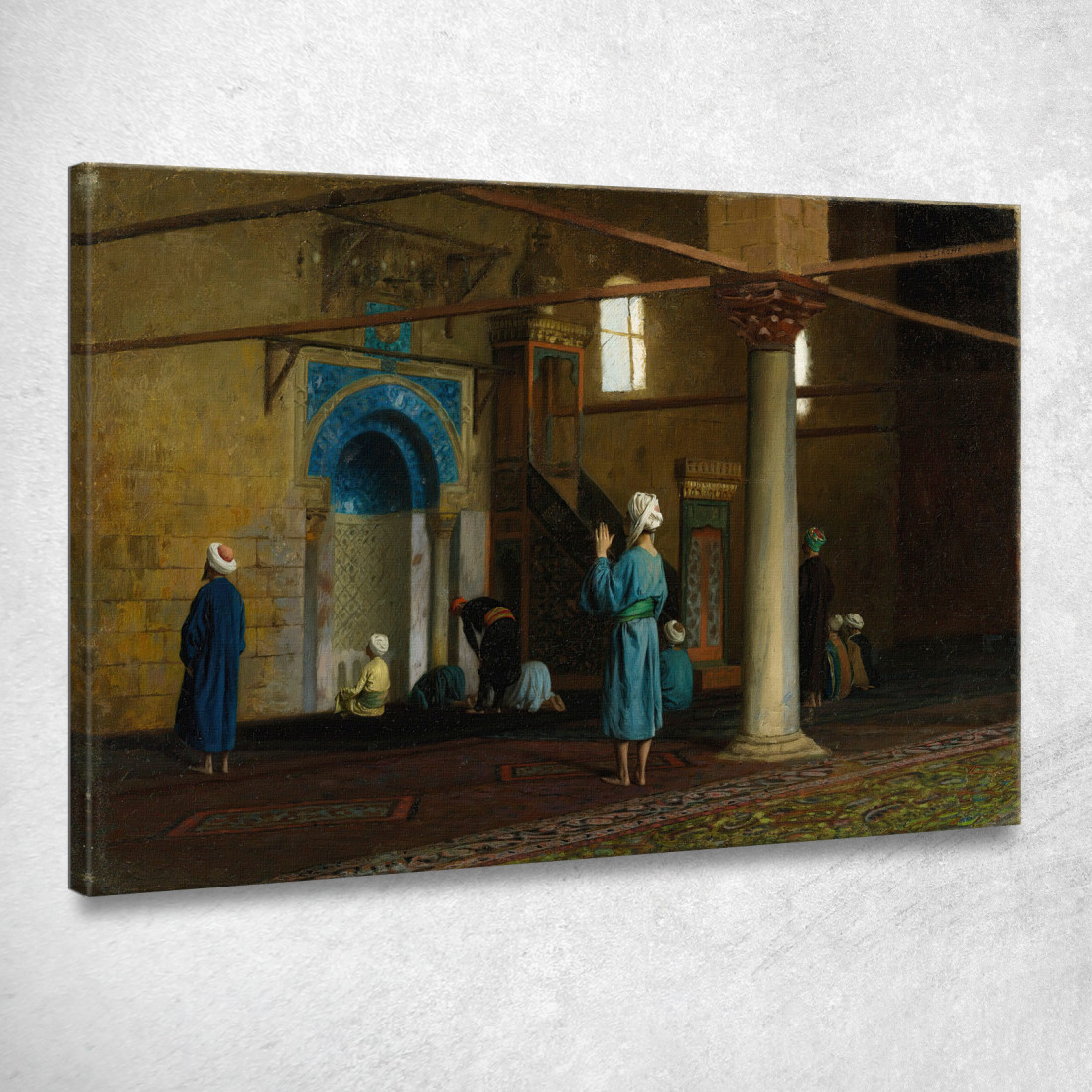 In Preghiera Il Cairo Jean-Léon Gérôme jlg19 quadro stampato su tela