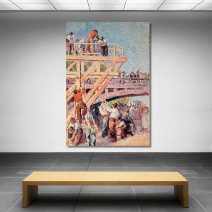 I Lavoratori Maximilien Luce mlc64 quadro stampato su tela