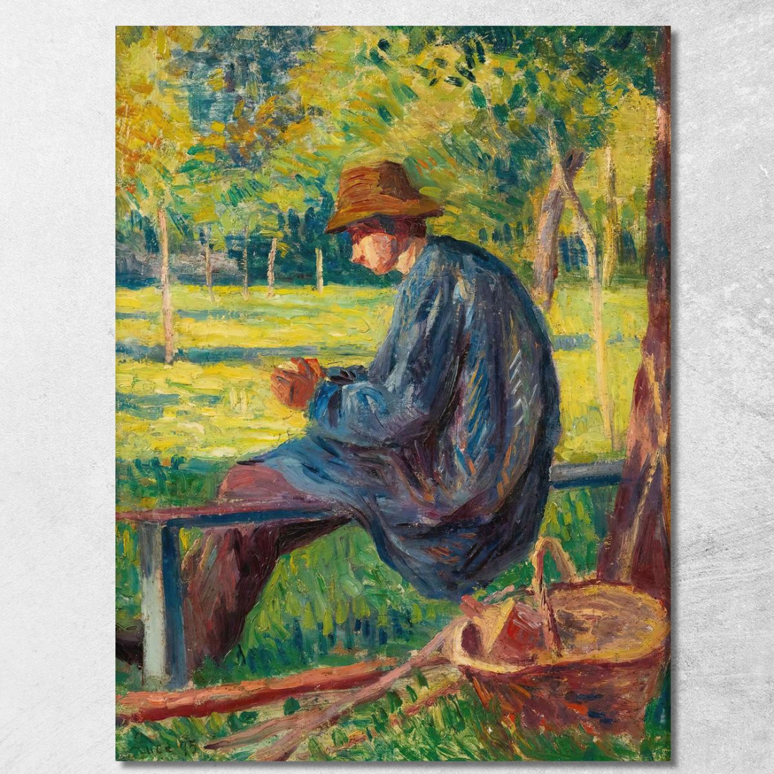 Ludovic Rodo Pissarro Nel Giardino Di Suo Padre A Éragny Maximilien Luce mlc66 quadro stampato su tela Ludovic Rodo Pissarro Nel Giardino Di Suo Padre A Éragny Maximilien Luce mlc66 quadro stampato su tela