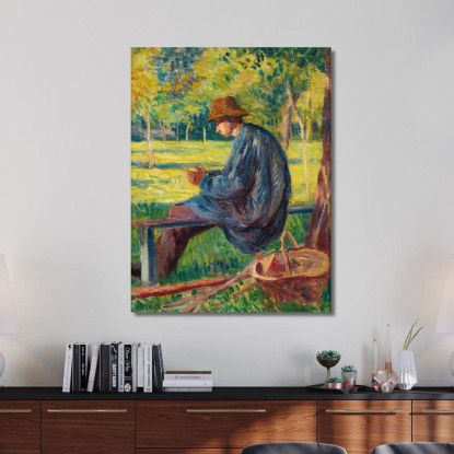 Ludovic Rodo Pissarro Nel Giardino Di Suo Padre A Éragny Maximilien Luce mlc66 quadro stampato su tela