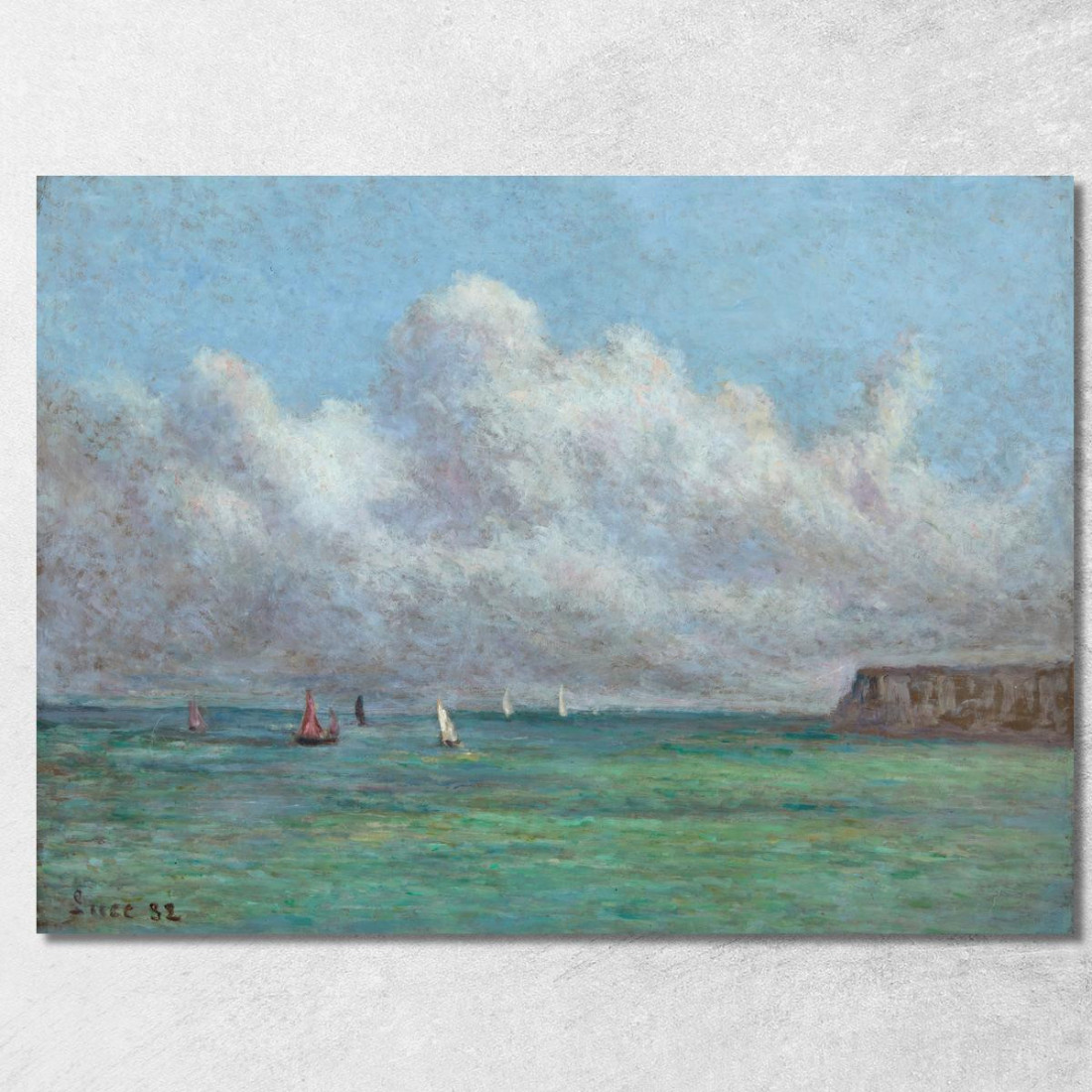 Mare Somme Maximilien Luce mlc69 quadro stampato su tela Mare Somme Maximilien Luce mlc69 quadro stampato su tela