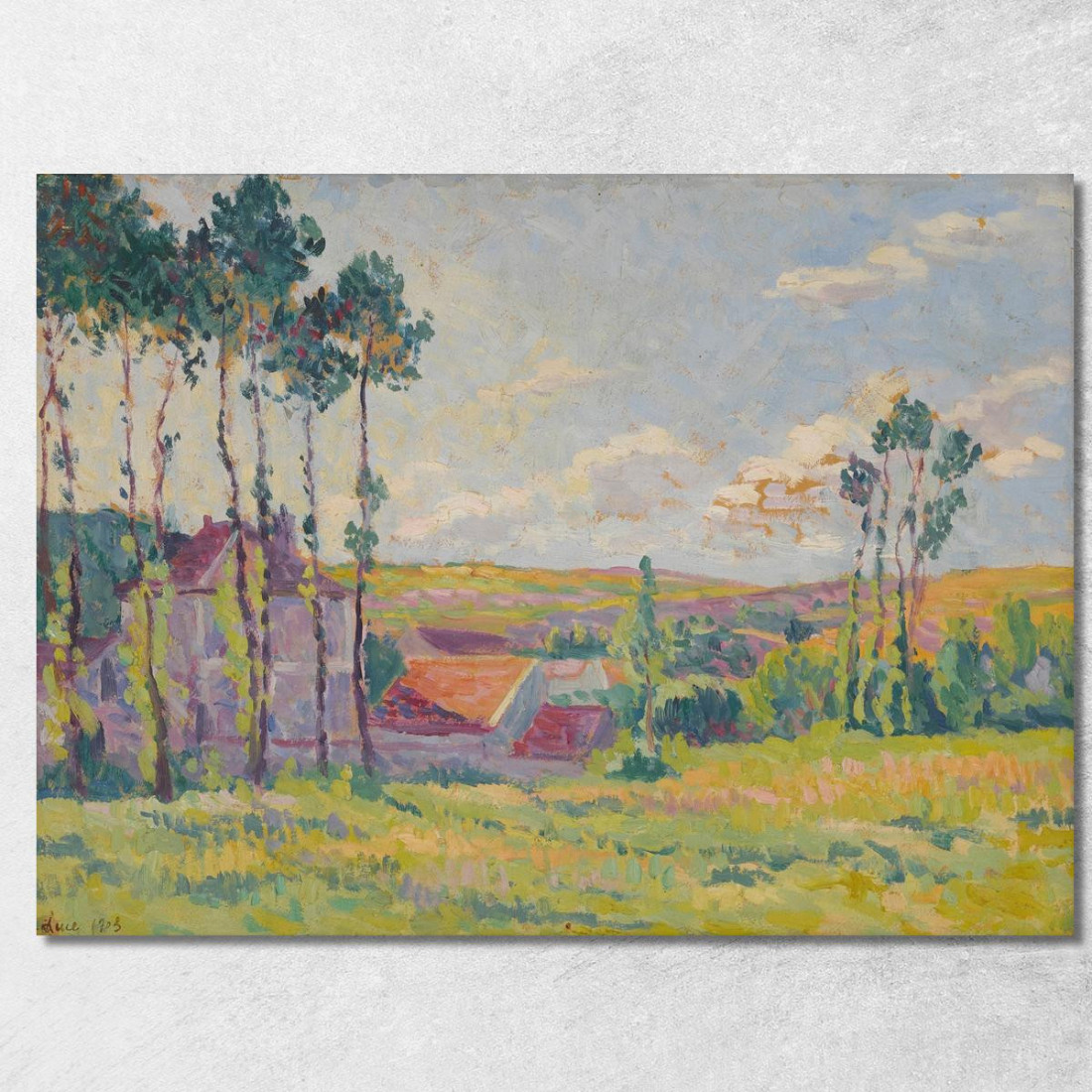 Moulineaux La Tintoria Maximilien Luce mlc70 quadro stampato su tela Moulineaux La Tintoria Maximilien Luce mlc70 quadro stampato su tela