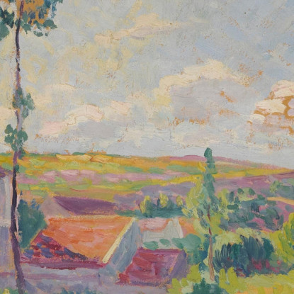 Moulineaux La Tintoria Maximilien Luce mlc70 quadro stampato su tela