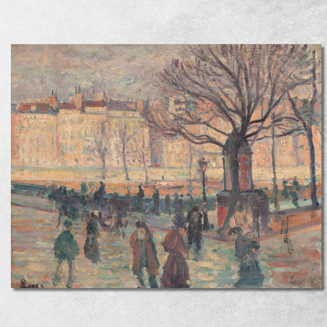 Paesaggio Parigino Rive Della Senna Maximilien Luce mlc81 quadro stampato su tela Paesaggio Parigino Rive Della Senna Maximilien Luce mlc81 quadro stampato su tela