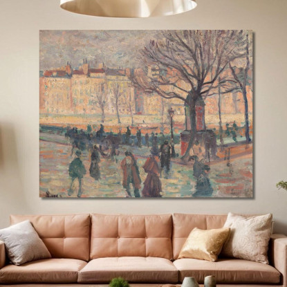 Paesaggio Parigino Rive Della Senna Maximilien Luce mlc81 quadro stampato su tela