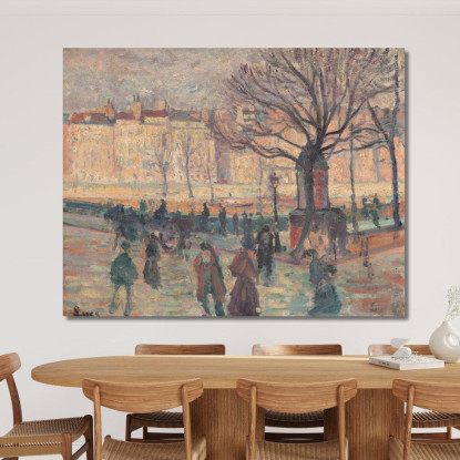 Paesaggio Parigino Rive Della Senna Maximilien Luce mlc81 quadro stampato su tela
