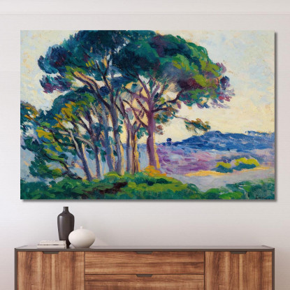 Pini Ai Cannebiers Maximilien Luce mlc88 quadro stampato su tela