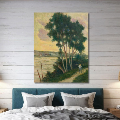 Sandrecourt Il Sentiero Lungo Il Fiume Maximilien Luce mlc106 quadro stampato su tela