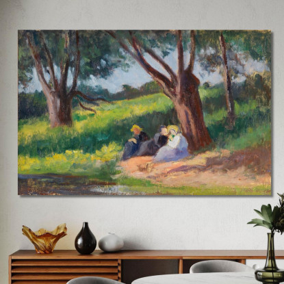 Sotto L’Albero Rolleboise Maximilien Luce mlc107 quadro stampato su tela