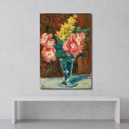 Vaso Con Fiori Maximilien Luce mlc114 quadro stampato su tela