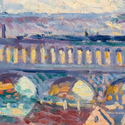 Vista Sul Viadotto D’Auteuil Maximilien Luce mlc116 quadro stampato su tela