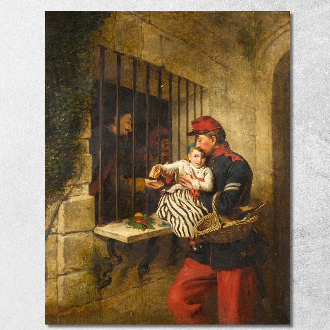 Interno Della Prigione Di Marsiglia: Una Scena Da "La Piccola Dorrit" William Powell Frith wpf7 quadro stampato su tela Interno Della Prigione Di Marsiglia: Una Scena Da "La Piccola Dorrit" William Powell Frith wpf7 quadro stampato su tela