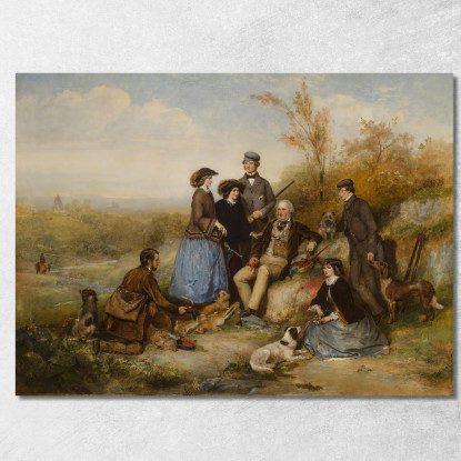 La Battuta Di Caccia William Powell Frith wpf23 quadro stampato su tela