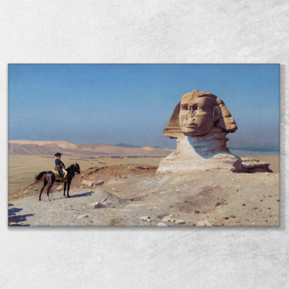 Bonaparte Davanti Alla Sfinge Jean-Léon Gérôme jlg30 quadro stampato su tela