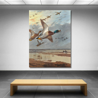 Rientrando Dal Mare Archibald Thorburn ath36 quadro stampato su tela